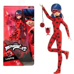 Nouveau ❤️ Bandai Miraculous - Poupée à sequin - Marinette - Poupée mannequin articulée 26 cm 🎁