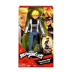 Bon marché 🤩 Bandai Poupée À Sequin 26 Cm - Adrien / Chat Noir - Miraculous 💯