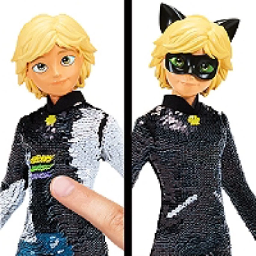 Bon marché 🤩 Bandai Poupée À Sequin 26 Cm - Adrien / Chat Noir - Miraculous 💯 7 Bon marché 🤩 Bandai Poupée À Sequin 26 Cm - Adrien / Chat Noir - Miraculous 💯 – Image 5