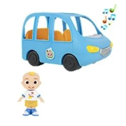 Sortie 😉 Bandai CoComelon - Voiture familiale musicale + 5 figurines - Véhicule qui joue la chanson "Are we there yet" (en anglais) et 5 figurines 7 cm : JJ, TomTom, 🛒