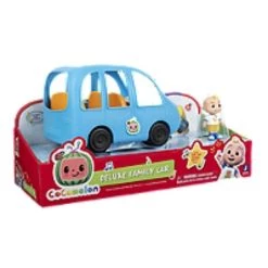 Sortie 😉 Bandai CoComelon - Voiture familiale musicale + 5 figurines - Véhicule qui joue la chanson "Are we there yet" (en anglais) et 5 figurines 7 cm : JJ, TomTom, 🛒 -Jouets d'animaux Soldes 3701405806897 3